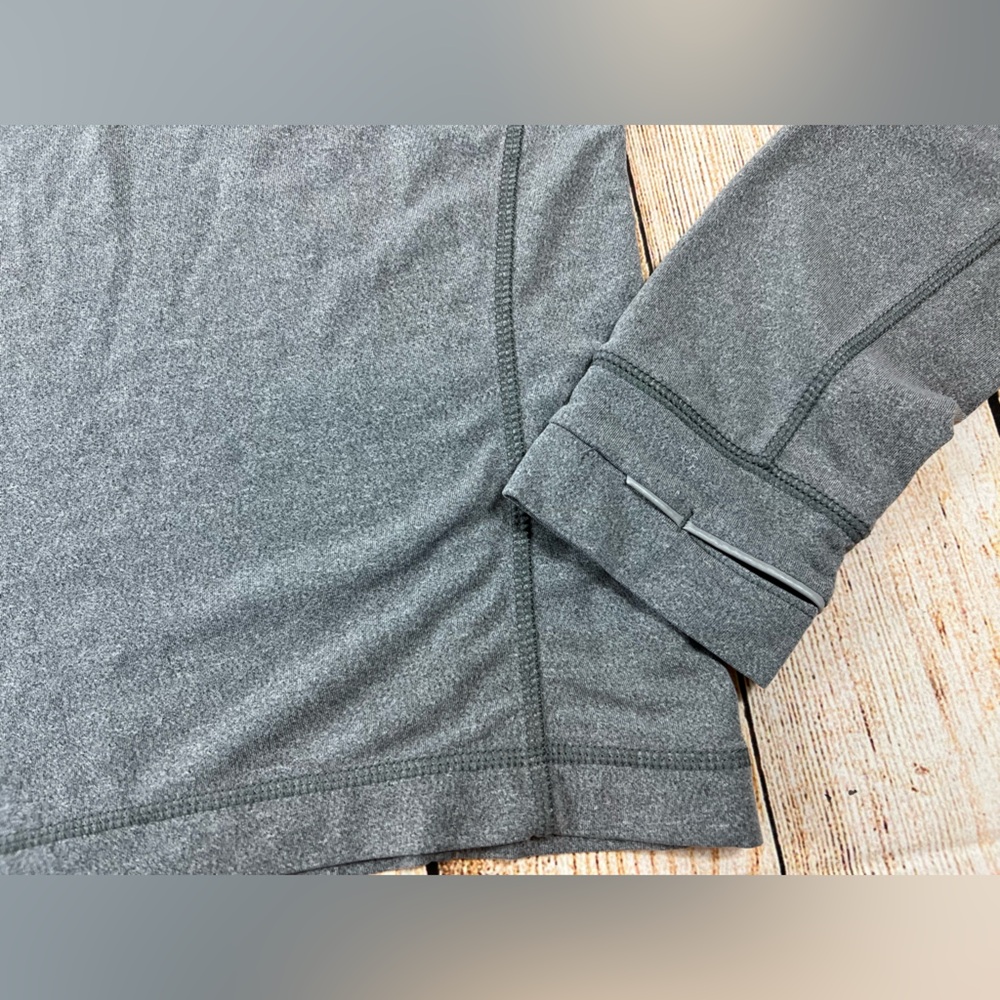 Womens Hollister Sport 1/4 Zip Pullover Shirt Grey Orange Longsleeve Size XL - Picture 8 of 9